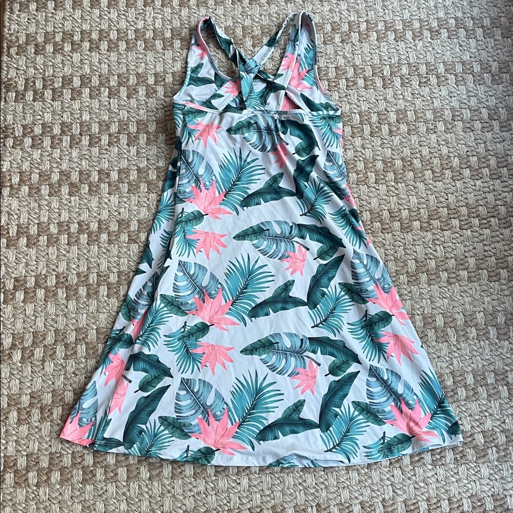 Kyodan Multicolor Leaf Print Dress, Petite Small - Picture 3 of 13